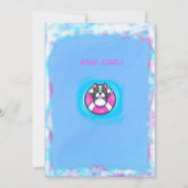 Puppy poolpartij kaart (Achterkant)