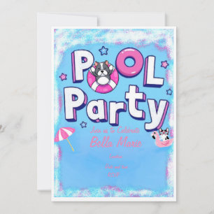 Puppy poolpartij kaart