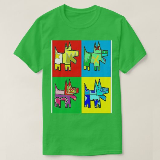 Puppy Pot Art T-shirt (Design voorkant)