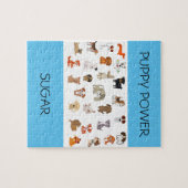 "PUPPY POWER"-puzzel met aangepaste naam puppy. Legpuzzel (Horizontaal)