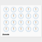 Puppy preppy geplakt verjaardag ronde sticker (Vel)