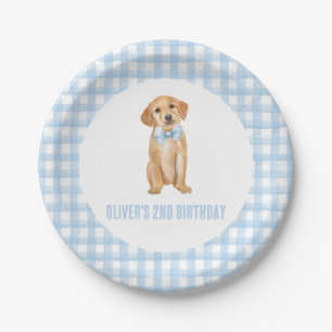 Puppy preppy karte verjaardag papieren bordje