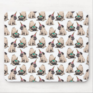 Puppy Pugs   Unicorn-patroon overbrengen Muismat