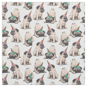 Puppy Pugs Unicorn-patroon overbrengen Stof