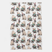 Puppy Pugs | Unicorn-patroon overbrengen Theedoek (Verticaal)
