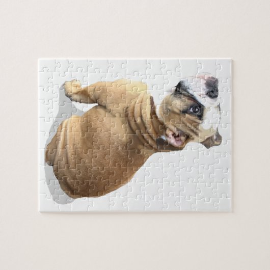 puppy puzzel in engels legpuzzel (Horizontaal)
