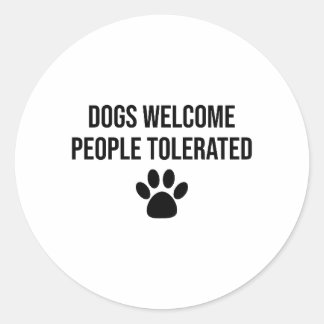 Puppy quote, gezegden van honden, hondencitaat ronde sticker