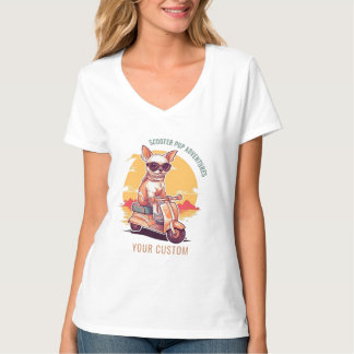  Puppy Ride a Scooter T-shirt