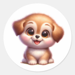Puppy Ronde Sticker