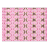 Puppy roze tablecloth Hearts Tafelkleed (Voorkant (Horizontaal))