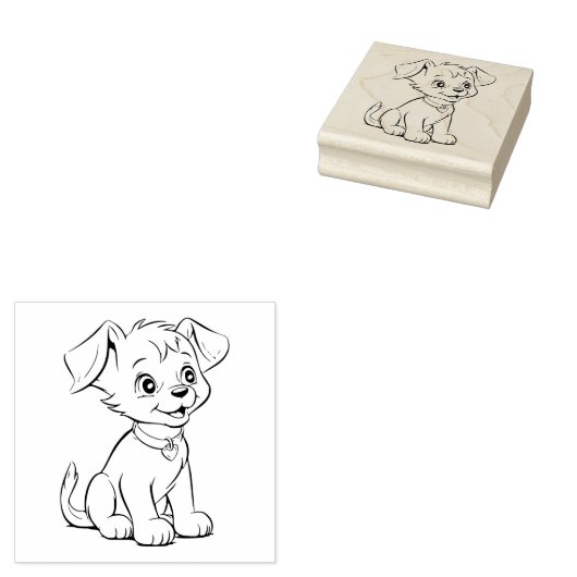 Puppy Rubberstempel (Gestempeld)