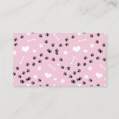 Puppy Run Pink Doggy Garderie Carte de visite (Dos)