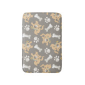 Puppy Scooby-Doo Bone & Paw Print Patroon Badmat (Voorkant Verticaal)