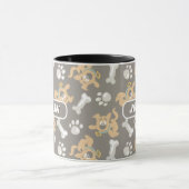 Puppy Scooby-Doo Bone & Paw Print Patroon Mok (Midden)