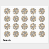 Puppy Scooby-Doo Bone & Paw Print Patroon Ronde Sticker (Vel)