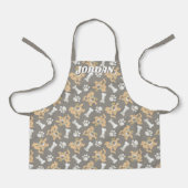 Puppy Scooby-Doo Bone & Paw Print Patroon Schort (Voorkant)