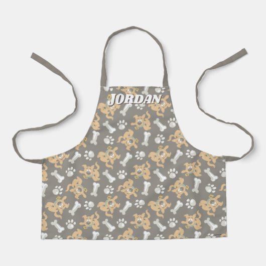 Puppy Scooby-Doo Bone & Paw Print Patroon Schort (Voorkant)