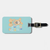 Puppy Scooby-Doo "Eat, Sleep, Play, Repeëren" Bagagelabel (Voorkant horizontaal)