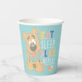 Puppy Scooby-Doo "Eat, Sleep, Play, Repeëren" Papieren Bekers (Voorkant)