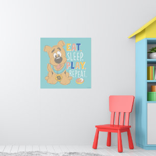 Puppy Scooby-Doo "Eat, Sleep, Play, Repeëren" Poster
