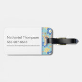 Puppy Scooby-Doo Flower Pattern Bagagelabel (Achterkant horizontaal)