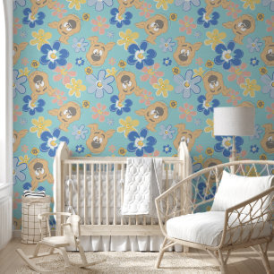 Puppy Scooby-Doo Flower Pattern Behang