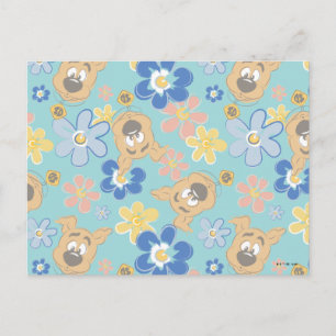 Puppy Scooby-Doo Flower Pattern Briefkaart