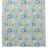 Puppy Scooby-Doo Flower Pattern Douchegordijn (Voorkant)