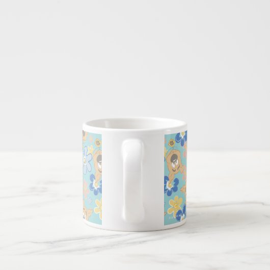 Puppy Scooby-Doo Flower Pattern Espresso Kop (Achterkant)