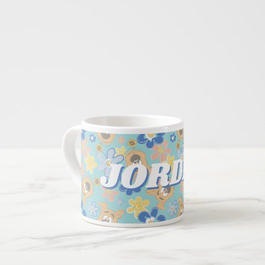 Puppy Scooby-Doo Flower Pattern Espresso Kop (Voorkant links)