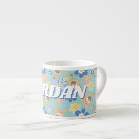 Puppy Scooby-Doo Flower Pattern Espresso Kop (Voorkant rechts)