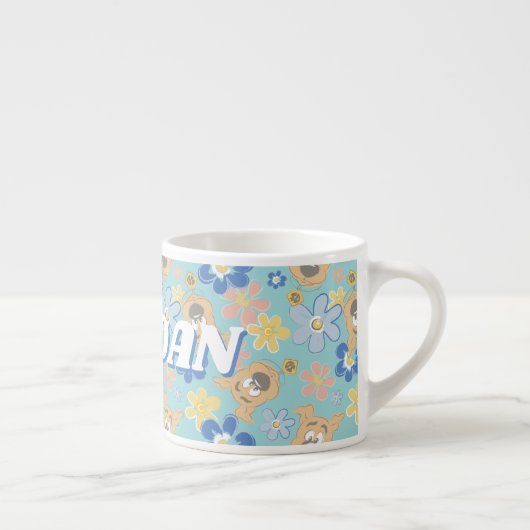 Puppy Scooby-Doo Flower Pattern Espresso Kop (Rechts)