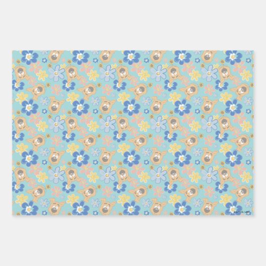Puppy Scooby-Doo Flower Pattern Inpakpapier Vel (Voorkant 3)