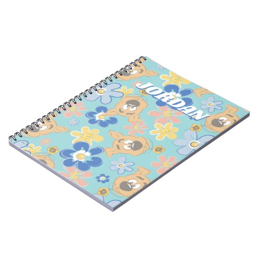 Puppy Scooby-Doo Flower Pattern Notitieboek (Linkerzijde)