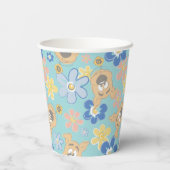 Puppy Scooby-Doo Flower Pattern Papieren Bekers (Achterkant)