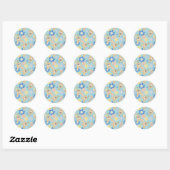 Puppy Scooby-Doo Flower Pattern Ronde Sticker (Vel)