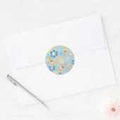Puppy Scooby-Doo Flower Pattern Ronde Sticker (Envelop)