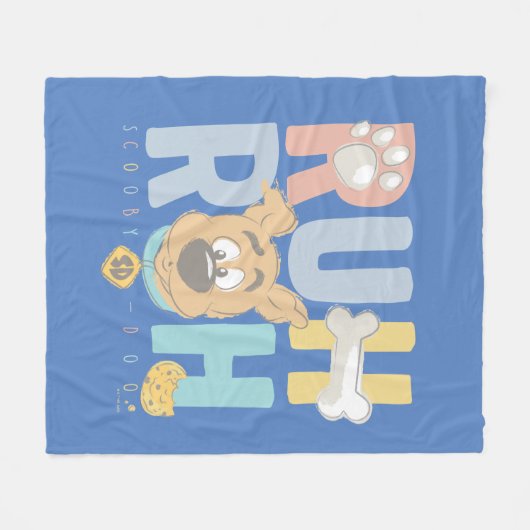 Puppy Scooby-Doo "Ruh Roh" Fleece Deken (Voorkant (Horizontaal))