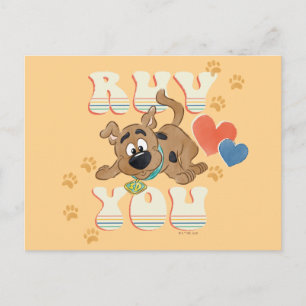 Puppy Scooby-Doo "Ruv you" Briefkaart
