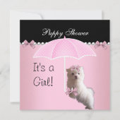Puppy Shower Cute Dog Roze Kaart (Voorkant)