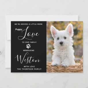 Puppy Shower Party - Black Elegant modern nieuw pa Kaart