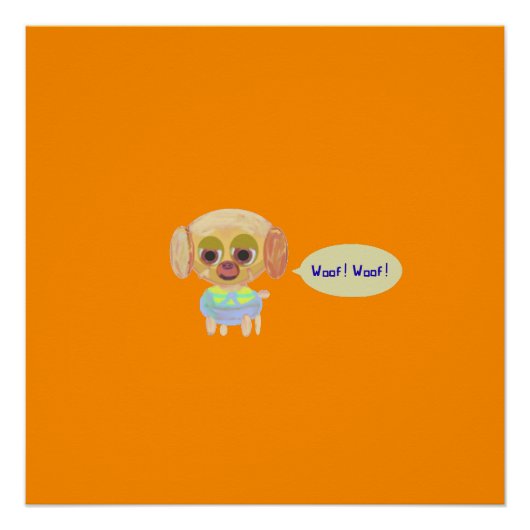 Puppy-Sinaasappel Perfect Poster (Voorkant)