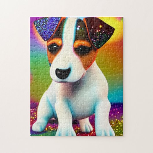Puppy Sparkle-Up van de Terrier Cute Legpuzzel (Verticaal)
