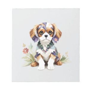 Puppy speels Schattig leuk kleurrijk vrolijk dier Notitieblok