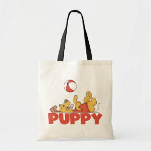 Puppy speelt T-shirts en geschenken Tote Bag
