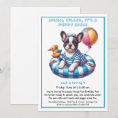 Puppy Splash Anniversaire Pool Party Invitation (Devant / Derrière)