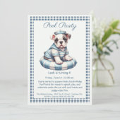 Puppy Splash Anniversaire Pool Party Invitation (Debout devant)
