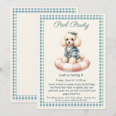 Puppy Splash Anniversaire Pool Party Invitation (Devant / Derrière)