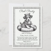 Puppy Splash Verjaardag Pool Party Uitnodiging (Voorkant)