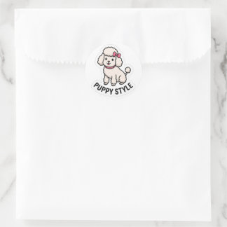 Puppy Style Cute Poodle Sticker – Kawaii Hond Lief